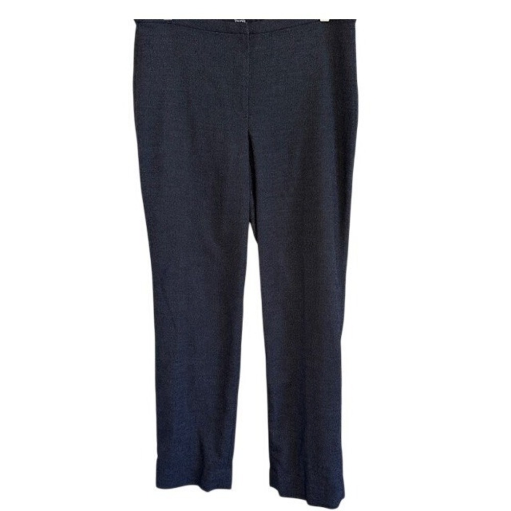 Tahari Women's Charcoal Gray Textured Knit Dress Pants Stretch Career 10
